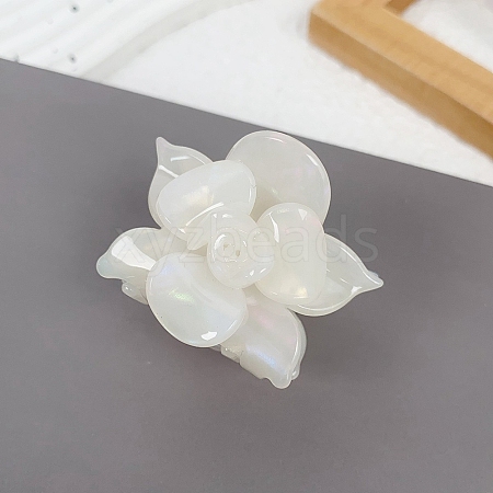 Flower Cellulose Acetate(Resin) Claw Hair Clips PW-WG10B0C-08-1