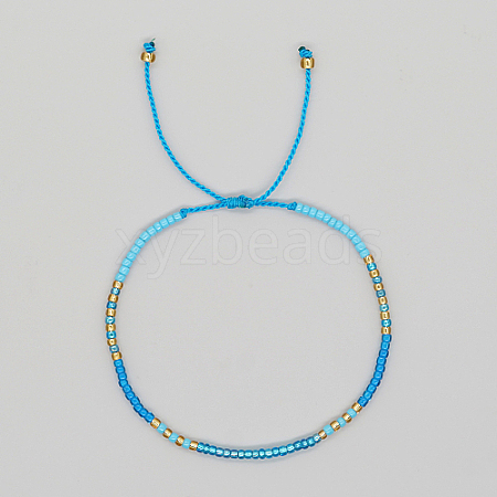 Glass Seed Braided Beaded Bracelets XC9959-05-1