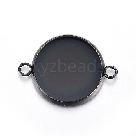 Stainless Steel Cabochon Connector Settings STAS-L211-04C-B-1