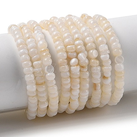Natural Freshwater Shell Beads Strands X-SHEL-P017-01B-02-1