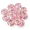 UV Plating Rainbow Iridescent Acrylic Beads OACR-P010-17A-1