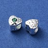 Valentine's Day Brass Micro Pave Cubic Zirconia Beads KK-P256-10S-03-2