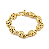 Halloween PVD Vacuum Plating 304 Stainless Steel Skull Link Chain Bracelets for Women Men BJEW-L461-03G-01-1