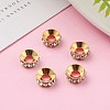 Brass Rhinestone Spacer Beads RB-A020-9mm-01G-5