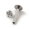 304 Stainless Steel Threaded Flatback Earrings LS-EJEW-NH0001-01A-02-2