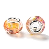 High Transparent Two-Color Copper Buckle Acrylic European Beads OACR-M024-05P-05-2