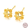 925 Sterling Silver Stud Earring Findings STER-Q192-02G-1