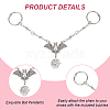 ANATTASOUL 2Pcs Bat with Spider Web Alloy Shoe Charms Chains FIND-AN0001-05-3