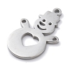 Christmas Theme Anti-Tarnish 304 Stainless Steel Pendants STAS-R003-04P-01-2