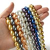 Teardrop Grade A Glass Pearl Beads Strands HY-E001-08-4