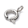 Non-Tarnish 304 Stainless Steel Smooth Surface Spring Ring Clasps STAS-E143-03E-P-2