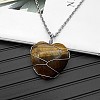 Natural Tiger Eye Pendant Necklaces CY8832-8-1