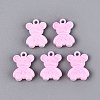 Spray Painted Alloy Pendants PALLOY-Q466-03A-1
