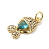 Brass Micro Pave Cubic Zirconia Pendants KK-C137-08G-03-2