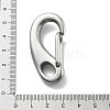 304 Stainless Steel Push Gate Snap Keychain Clasp Findings STAS-B082-04A-P-4