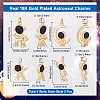 Beebeecraft 8Pcs 4 Style Astronaut Brass Enamel Pendants KK-BBC0004-02-2