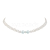 Shell Pearl Bead Beaded Necklaces NJEW-JN04946-1