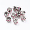 Vintage Alloy Grade A Rhinestone European Beads RB-J504-28AS-02-1