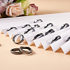 Biyun 15Pcs 15 Styles Synthetic Hematite Plain Band Finger Rings RJEW-BY0001-01-24