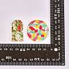 20Pcs 5 Style Printed Transparent Acrylic Pendants MACR-SZ0001-77-8