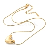 304 Stainlee Steel Pendant Snake Chain Necklaces for Women NJEW-M087-01G-02-3