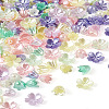  Jewelry 550Pcs 11 Colors Spray Paint ABS Plastic Imitation Pearl Beads MACR-PJ0001-06-25