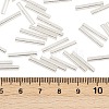 Silver Lined Transparent Glass Bugle Beads SEED-R028-2x15-B02-4