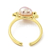 Natural Pearl Open Cuff Ring RJEW-H220-29G-3