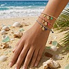3Pcs 3 Colors Bohemian Brass Religon Cross Virgin Charm Bracelet Sets DS9557-1-1