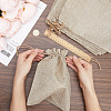 Jute Cloth Storage Pouches ABAG-WH0048-11-3