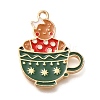 Christmas Theme Alloy Enamel Pendants ENAM-Q509-02KCG-16-1