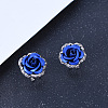 Alloy Rhinestone Stud Earrings WG72A22-04-1