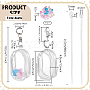Rectangle Transparent PVC Plastic Storage Zipper Bags ABAG-WH0032-114A-2