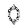 Vintage Tibetan Style Alloy Pendant Cabochon Bezel Open Back Settings TIBEP-O006-35AS-1