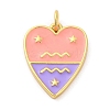 Brass Enamel Pendants KK-Z077-01G-08-1