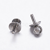 304 Stainless Steel Cup Pearl Peg Bails Pin Pendants X-STAS-K146-003-4mm-1