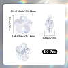80Pcs Transparent Faceted Glass Connector Charms GLAA-SP0001-88B-01-2