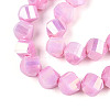 Anti-Tarnish Electroplate Glass Beads Strands GLAA-T025-8mm-14H-3