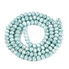Anti-Tarnish Dyed Rondelle Glass Beads Strands LS-EGLA-T021-3mm-17-06-2