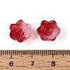 Transparent Two Tone Spray Painted Glass Bead Caps A-GLAA-Q089-002B-005-3