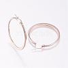 304 Stainless Steel Hoop Earrings EJEW-F105-20RG-2