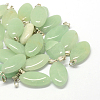 Horse Eye Natural Green Aventurine Pendants G-Q363-05-1