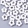 Opaque Spray Painted Acrylic Beads X-SACR-N009-21-2