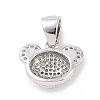 Brass Micro Pave Cubic Zirconia Pendants KK-C012-03P-06-2