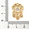 Brass Micro Pave Clear Cubic Zirconia Pendants LS-ZIRC-U003-01G-08-3