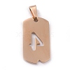 Ion Plating(IP) 304 Stainless Steel Pendants STAS-O127-C04-2