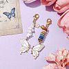 Butterfly Alloy Enamel Pendants Decoraiton HJEW-JM01637-02-2