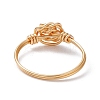 Brass Wire Wrap Finger Ring RJEW-TA00113-5