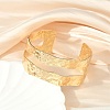 Rack Plating Brass Open Cuff Bangle for Women BJEW-A137-01G-1