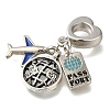 Rack Plating Alloy Enamel European Dangle Charms PALLOY-A009-11P-2